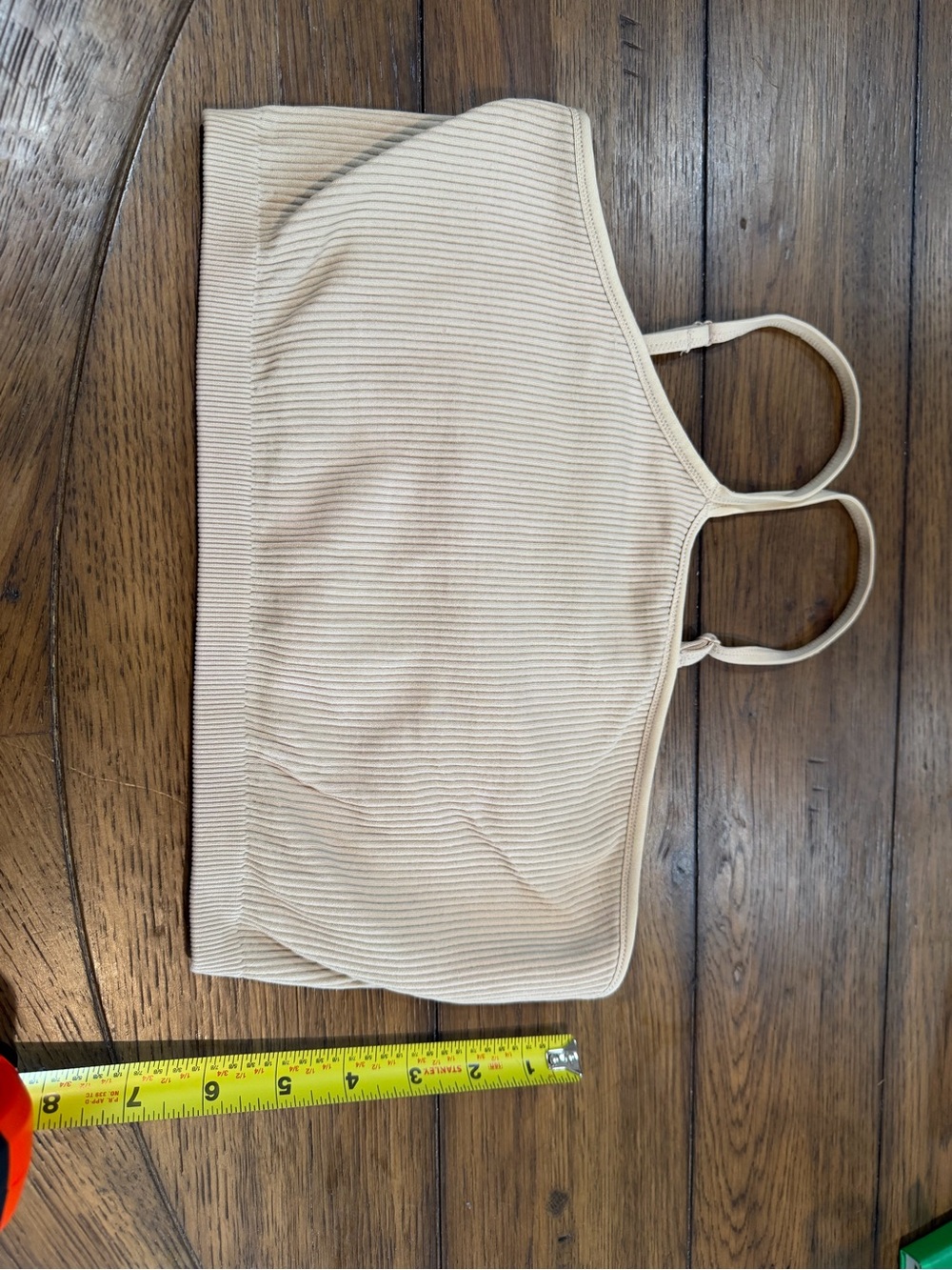 aerie Ribbed One-Shoulder Bralette in Beige - Picture 2 of 7